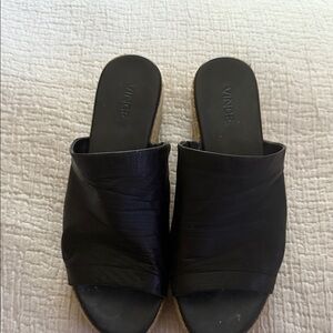 Vince Women's Black Leather Mules